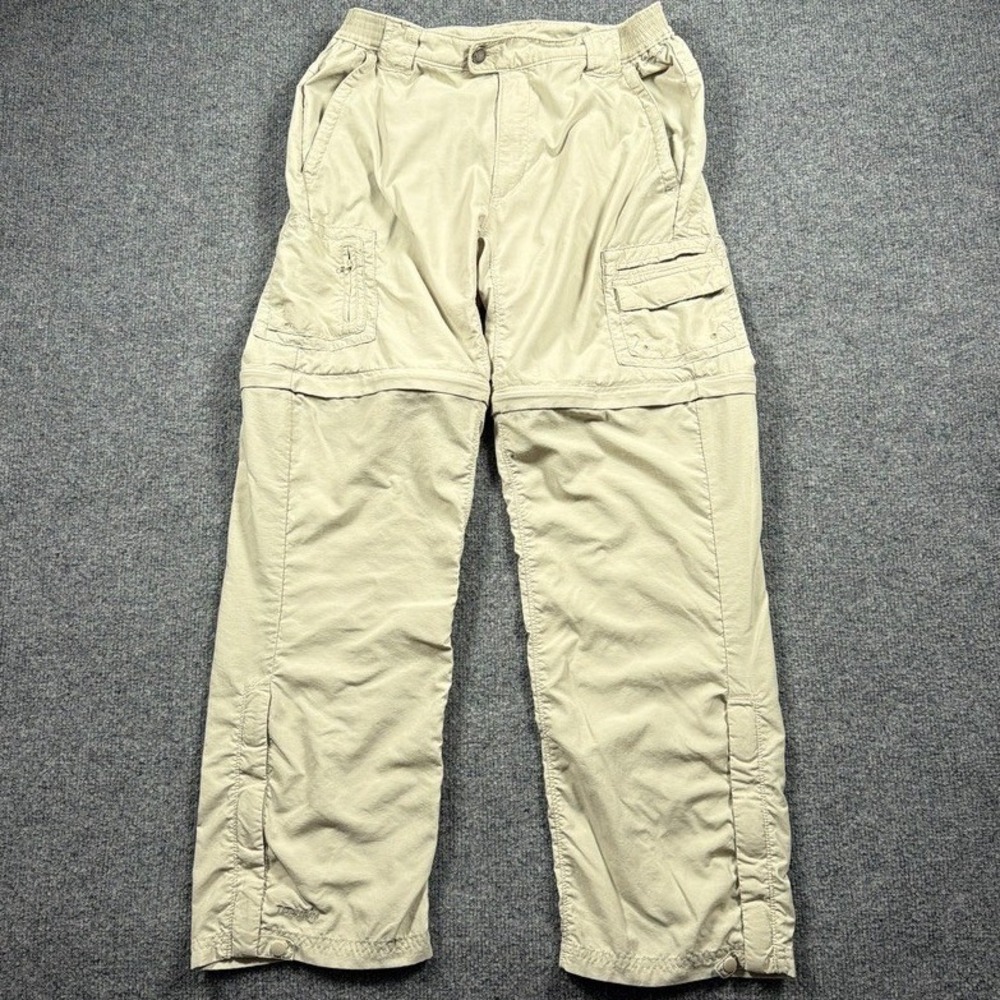 Columbia Convertible Cargo Pants Womens S Khaki Titanium Omni-Dry Zip Off Hiking